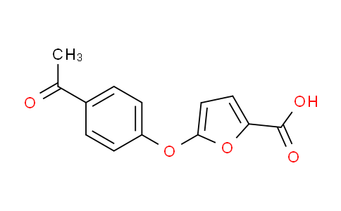 CAS No. 1263213-08-6, 5-(4-Acetylphenoxy)furan-2-carboxylic acid