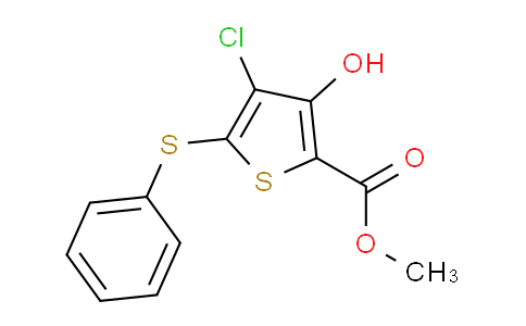 CAS No. 104386-58-5, Methyl 4-chloro-3-hydroxy-5-(phenylthio)thiophene-2-carboxylate
