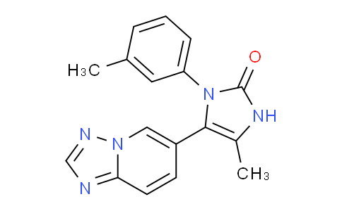 CAS No. 1043908-08-2, 5-([1,2,4]Triazolo[1,5-a]pyridin-6-yl)-4-methyl-1-(m-tolyl)-1H-imidazol-2(3H)-one