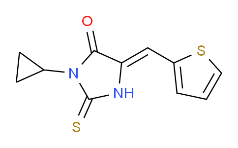 CAS No. 1164485-72-6, (Z)-3-Cyclopropyl-5-(thiophen-2-ylmethylene)-2-thioxoimidazolidin-4-one