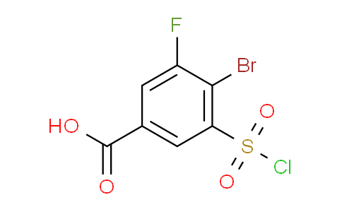 CAS No. 1242338-82-4, 4-Bromo-3-(chlorosulfonyl)-5-fluorobenzoic acid