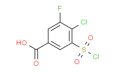 CAS No. 1242339-73-6, 4-Chloro-3-(chlorosulfonyl)-5-fluorobenzoic acid