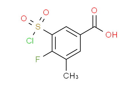 CAS No. 1242339-88-3, 3-(Chlorosulfonyl)-4-fluoro-5-methylbenzoic acid