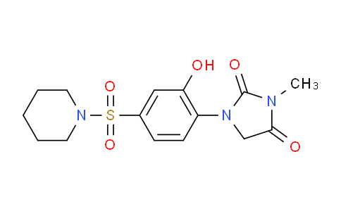 CAS No. 1710846-05-1, 1-(2-Hydroxy-4-(piperidin-1-ylsulfonyl)phenyl)-3-methylimidazolidine-2,4-dione