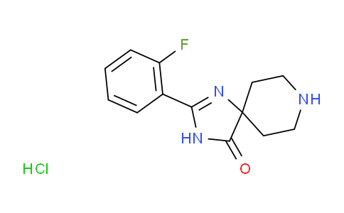 CAS No. 1713163-98-4, 2-(2-Fluorophenyl)-1,3,8-triazaspiro[4.5]dec-1-en-4-one hydrochloride
