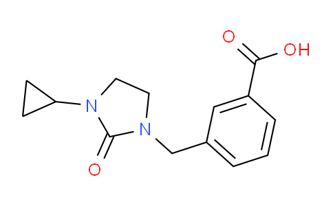 CAS No. 1713639-88-3, 3-((3-Cyclopropyl-2-oxoimidazolidin-1-yl)methyl)benzoic acid