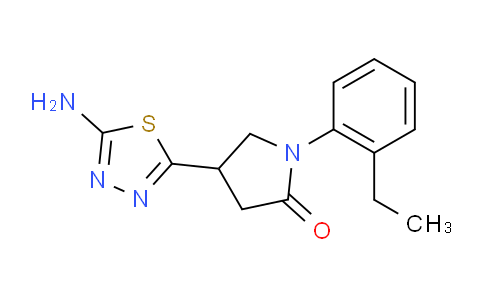 CAS No. 1217862-63-9, 4-(5-Amino-1,3,4-thiadiazol-2-yl)-1-(2-ethylphenyl)pyrrolidin-2-one