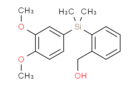CAS No. 1217863-66-5, {2-[(3,4-Dimethoxy-phenyl)-dimethyl-silanyl]-phenyl}-methanol