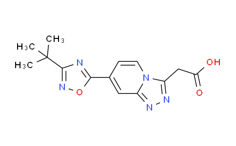 CAS No. 1355173-36-2, 2-(7-(3-(tert-Butyl)-1,2,4-oxadiazol-5-yl)-[1,2,4]triazolo[4,3-a]pyridin-3-yl)acetic acid