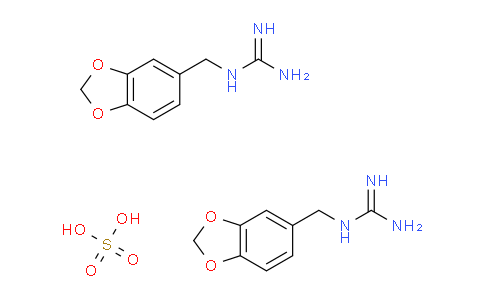 CAS No. 17228-46-5, 1-(Benzo[d][1,3]dioxol-5-ylmethyl)guanidine hemisulfate