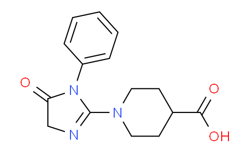 CAS No. 1708080-66-3, 1-(5-Oxo-1-phenyl-4,5-dihydro-1H-imidazol-2-yl)piperidine-4-carboxylic acid