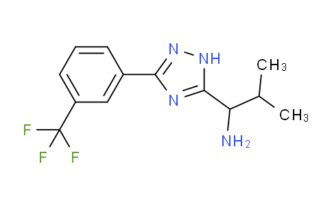 CAS No. 1708274-63-8, 2-Methyl-1-(3-(3-(trifluoromethyl)phenyl)-1H-1,2,4-triazol-5-yl)propan-1-amine