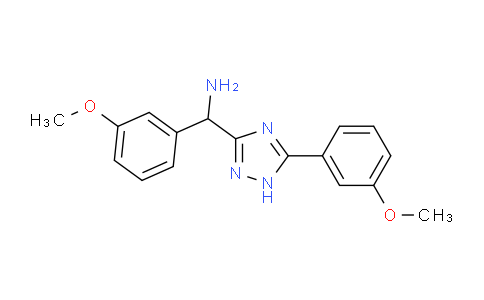 CAS No. 1708370-96-0, (3-Methoxyphenyl)(5-(3-methoxyphenyl)-1H-1,2,4-triazol-3-yl)methanamine