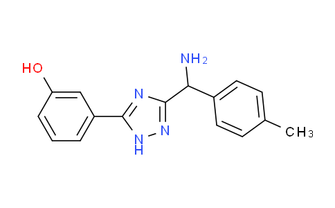 CAS No. 1708371-14-5, 3-(3-(Amino(p-tolyl)methyl)-1H-1,2,4-triazol-5-yl)phenol
