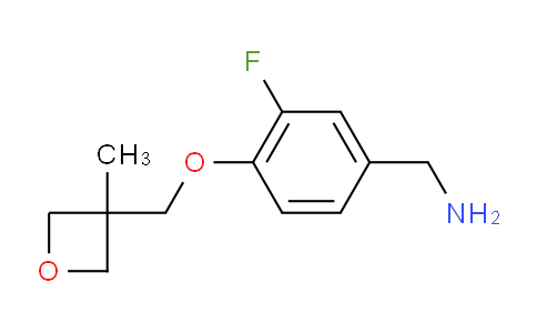 CAS No. 1402232-71-6, (3-Fluoro-4-((3-methyloxetan-3-yl)methoxy)phenyl)methanamine