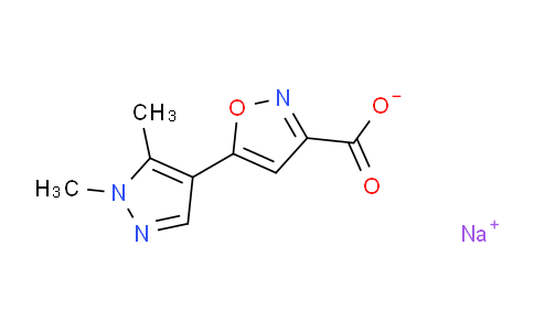 CAS No. 1147201-50-0, Sodium 5-(1,5-dimethyl-1H-pyrazol-4-yl)isoxazole-3-carboxylate