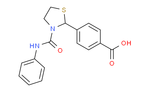 CAS No. 1216108-83-6, 4-(3-(Phenylcarbamoyl)thiazolidin-2-yl)benzoic acid