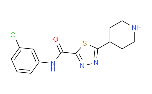 CAS No. 1217862-31-1, N-(3-Chlorophenyl)-5-(piperidin-4-yl)-1,3,4-thiadiazole-2-carboxamide