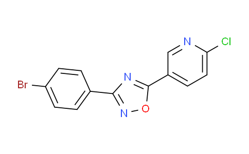 CAS No. 1707576-17-7, 3-(4-Bromophenyl)-5-(6-chloropyridin-3-yl)-1,2,4-oxadiazole