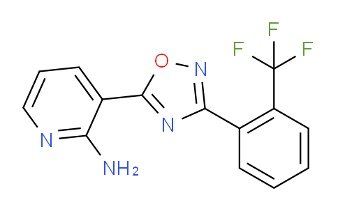 CAS No. 1707576-34-8, 3-(3-(2-(Trifluoromethyl)phenyl)-1,2,4-oxadiazol-5-yl)pyridin-2-amine