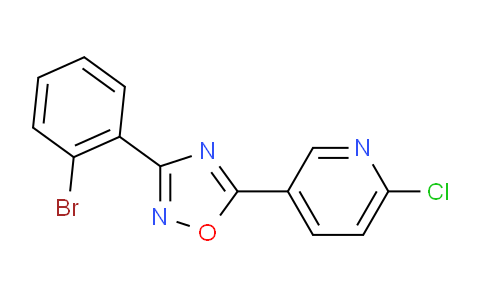 CAS No. 1707582-27-1, 3-(2-Bromophenyl)-5-(6-chloropyridin-3-yl)-1,2,4-oxadiazole