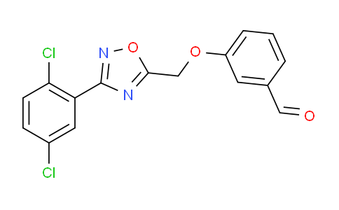 CAS No. 1707582-35-1, 3-((3-(2,5-Dichlorophenyl)-1,2,4-oxadiazol-5-yl)methoxy)benzaldehyde