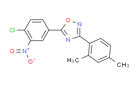 CAS No. 1707584-91-5, 5-(4-Chloro-3-nitrophenyl)-3-(2,4-dimethylphenyl)-1,2,4-oxadiazole