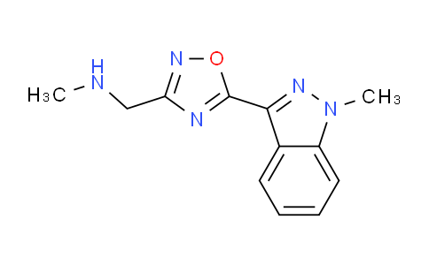 CAS No. 1707586-13-7, N-Methyl-1-(5-(1-methyl-1H-indazol-3-yl)-1,2,4-oxadiazol-3-yl)methanamine