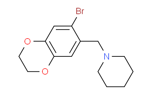 CAS No. 1707586-65-9, 1-((7-Bromo-2,3-dihydrobenzo[b][1,4]dioxin-6-yl)methyl)piperidine