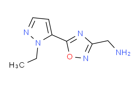 CAS No. 1707586-99-9, (5-(1-Ethyl-1H-pyrazol-5-yl)-1,2,4-oxadiazol-3-yl)methanamine