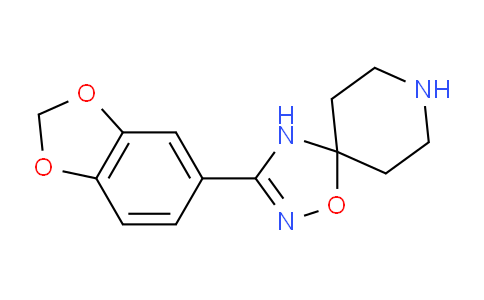CAS No. 1707594-85-1, 3-(Benzo[d][1,3]dioxol-5-yl)-1-oxa-2,4,8-triazaspiro[4.5]dec-2-ene