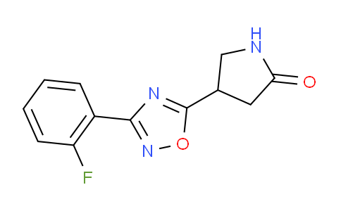 CAS No. 1707603-44-8, 4-(3-(2-Fluorophenyl)-1,2,4-oxadiazol-5-yl)pyrrolidin-2-one