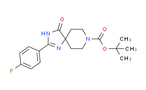 CAS No. 1707713-85-6, tert-Butyl 2-(4-fluorophenyl)-4-oxo-1,3,8-triazaspiro[4.5]dec-1-ene-8-carboxylate
