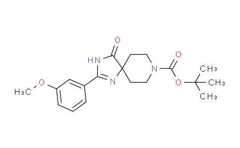 CAS No. 1707714-45-1, tert-Butyl 2-(3-methoxyphenyl)-4-oxo-1,3,8-triazaspiro[4.5]dec-1-ene-8-carboxylate