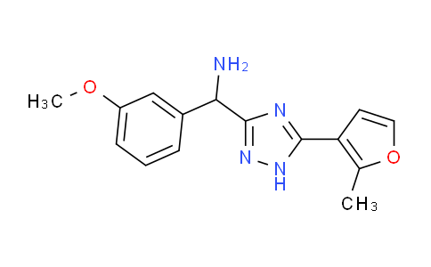 CAS No. 1707735-82-7, (3-Methoxyphenyl)(5-(2-methylfuran-3-yl)-1H-1,2,4-triazol-3-yl)methanamine
