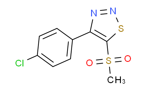 CAS No. 1708037-23-3, 4-(4-Chlorophenyl)-5-(methylsulfonyl)-1,2,3-thiadiazole