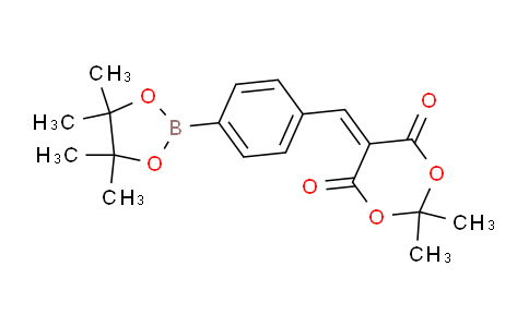 CAS No. 1196033-40-5, 2,2-Dimethyl-5-(4-(4,4,5,5-tetramethyl-1,3,2-dioxaborolan-2-yl)benzylidene)-1,3-dioxane-4,6-dione