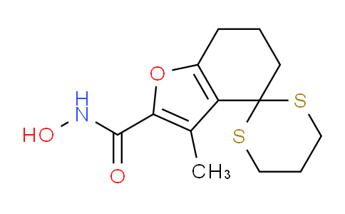 CAS No. 1706440-34-7, N-Hydroxy-3-methyl-6,7-dihydro-5H-spiro[benzofuran-4,2'-[1,3]dithiane]-2-carboxamide