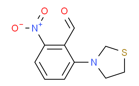CAS No. 1707357-83-2, 2-Nitro-6-(thiazolidin-3-yl)benzaldehyde