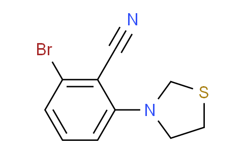 CAS No. 1707358-26-6, 2-Bromo-6-(thiazolidin-3-yl)benzonitrile
