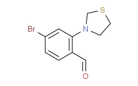 CAS No. 1707377-91-0, 4-Bromo-2-(thiazolidin-3-yl)benzaldehyde