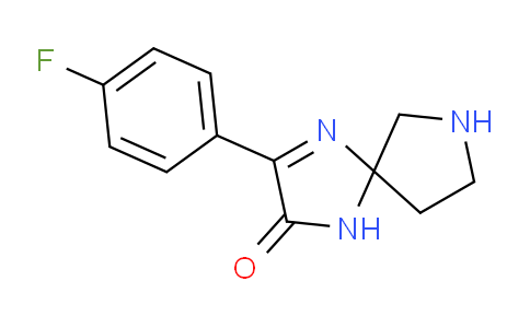 CAS No. 1707399-48-1, 3-(4-Fluorophenyl)-1,4,7-triazaspiro[4.4]non-3-en-2-one