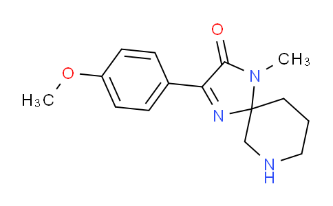 CAS No. 1707399-50-5, 3-(4-Methoxyphenyl)-1-methyl-1,4,7-triazaspiro[4.5]dec-3-en-2-one