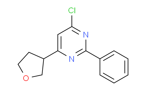 CAS No. 1707400-26-7, 4-Chloro-2-phenyl-6-(tetrahydrofuran-3-yl)pyrimidine