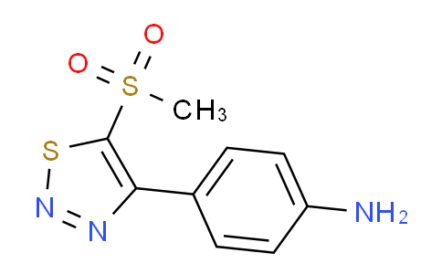 CAS No. 1707400-61-0, 4-(5-(Methylsulfonyl)-1,2,3-thiadiazol-4-yl)aniline