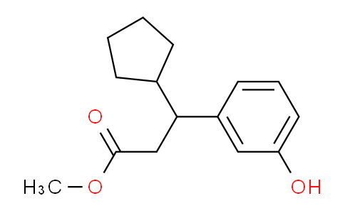 CAS No. 1864064-93-6, Methyl 3-Cyclopentyl-3-(3-hydroxyphenyl)propanoate