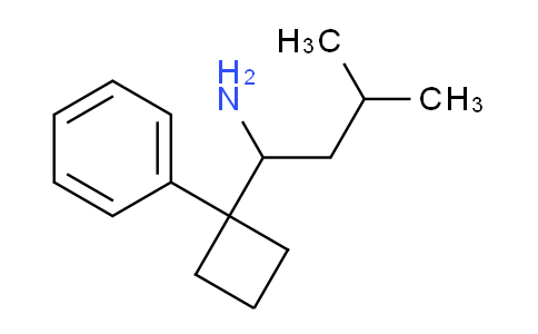 CAS No. 168835-62-9, 3-Methyl-1-(1-phenylcyclobutyl)butylamine