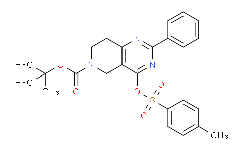 CAS No. 1033194-61-4, tert-Butyl 2-phenyl-4-(tosyloxy)-7,8-dihydropyrido[4,3-d]pyrimidine-6(5H)-carboxylate