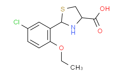 CAS No. 1033301-31-3, 2-(5-Chloro-2-ethoxyphenyl)thiazolidine-4-carboxylic acid