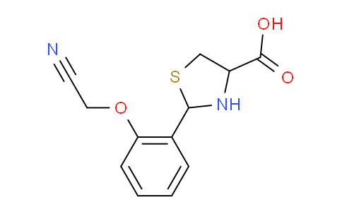 CAS No. 1033696-34-2, 2-(2-(Cyanomethoxy)phenyl)thiazolidine-4-carboxylic acid